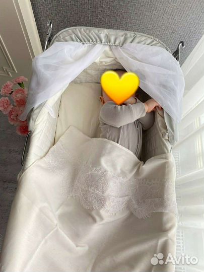 3 комплекта белья в коляску/ люльку х/б