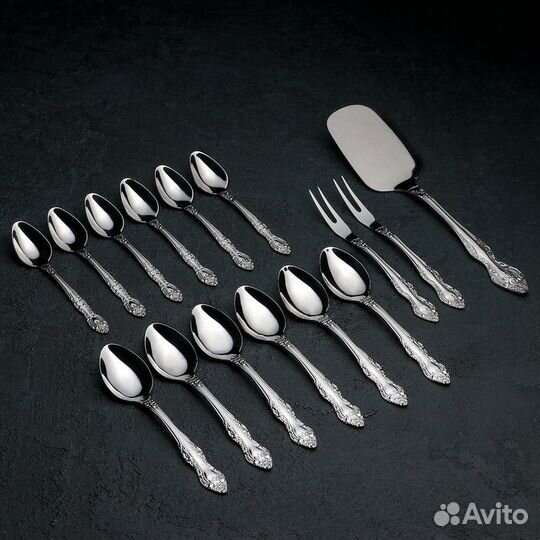 Набор чайный 'Тройка', 15 предметов, цвет серебрян