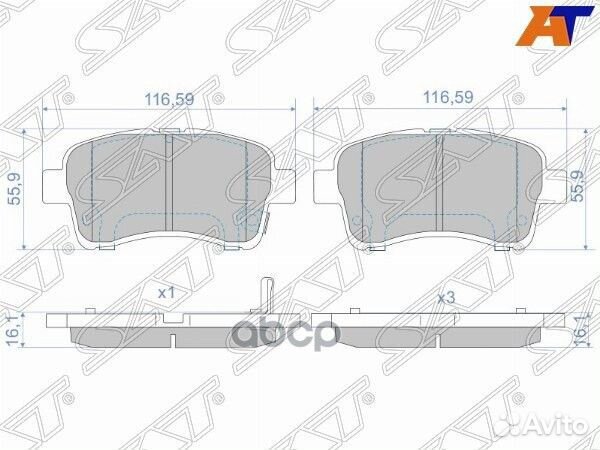 Колодки тормозные перед suzuki aerio/liana 01-08