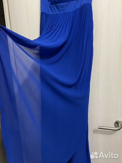 Платье вечернее в пол синее