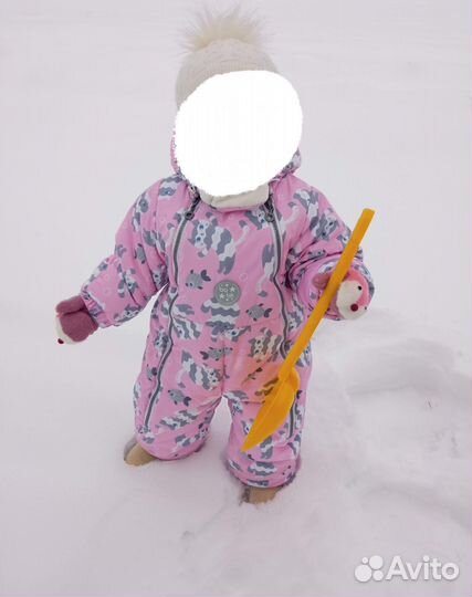 Комбинезон трансформер зимний 80, для девочки