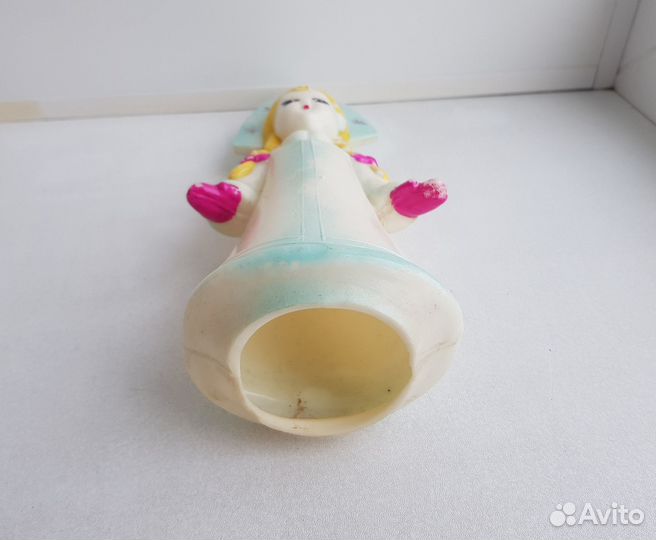 Новогодняя игрушка СССР - снегурочка. Пластмасса