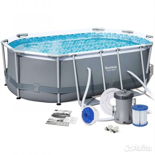 Бассейн овальный каркасный Bestway