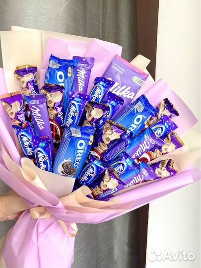 Сладкий букет из конфет