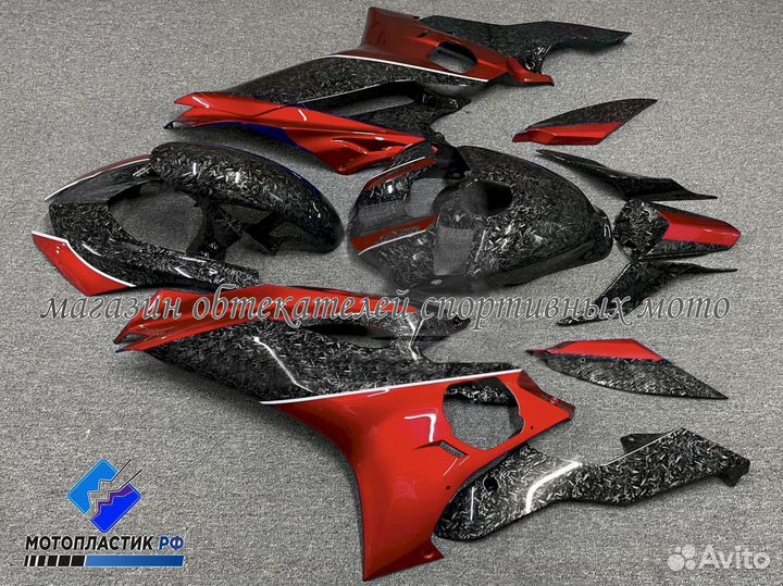 Yamaha YZF R6 2017-2019 пластик / аквапринт карбон