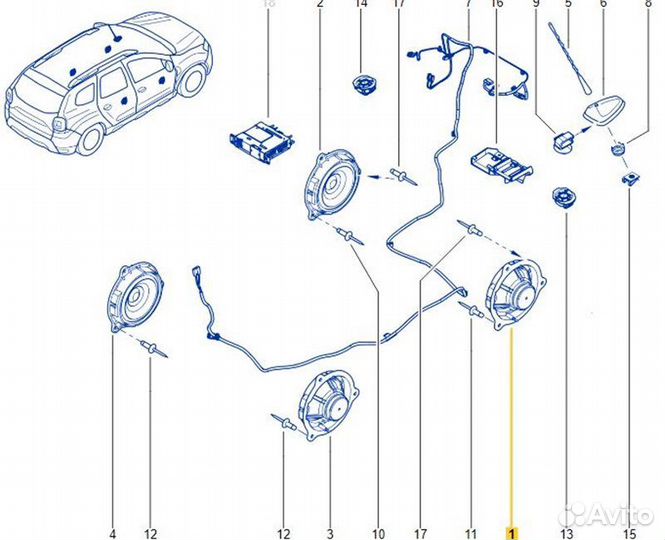 Динамик Renault Duster HJD K9KR858D165848 2021