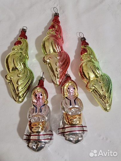 Ёлочные игрушки РСФСР антиквариат винтаж