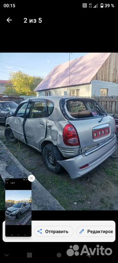 Toyota Duet 1.0 AT, 2002, битый, 187 000 км