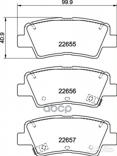 Колодки тормозные дисковые зад NP6151 nissh