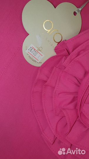 Новая блуза с цветком хлопок и брюки хлопок