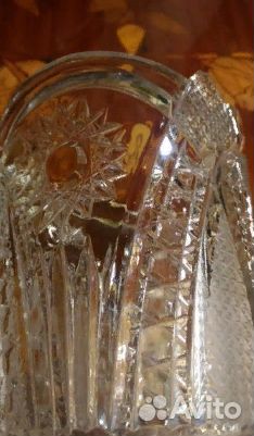 01 Ваза хрусталь стильная СССР винтаж ретро