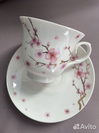 Набор чайных пар, 6 пар, фарфор