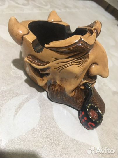 Пепельница гипсовый чёрт