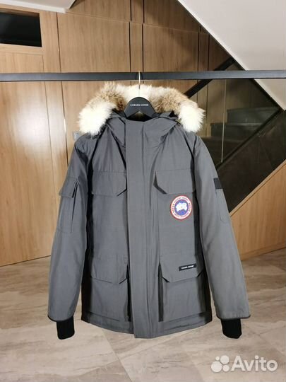 Меховой пуховик Canada goose премиум