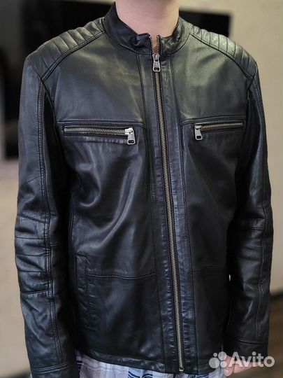 Куртка мужская натуральная кожа и мех 56