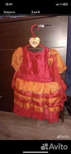 Платье на утренник огонек