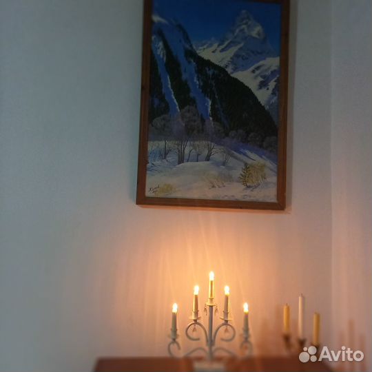 Лампа настольная, светильник, рождественская горка