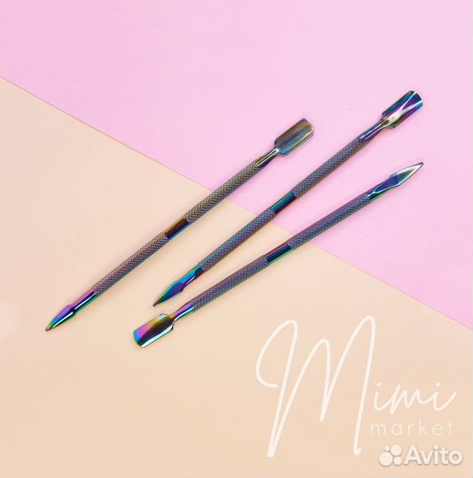 Пушер 2-х сторонний со скошенным краем голография