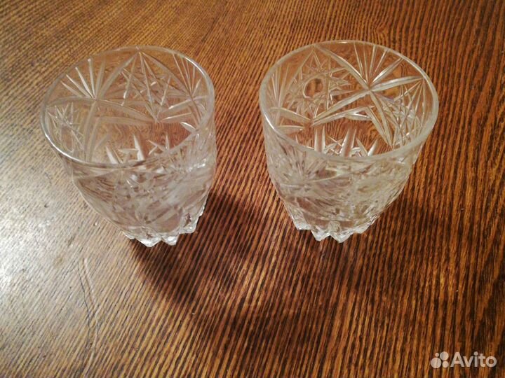 Стопки хрустальные СССР 2шт, цена за 2 штуки