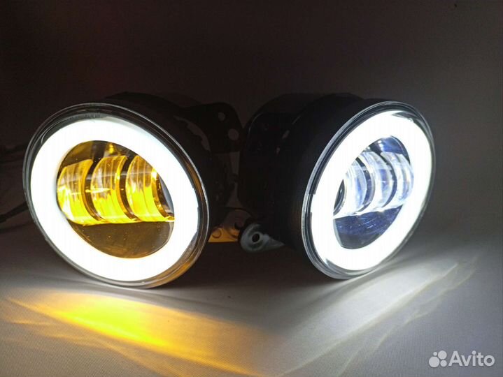 LED птф универсальные с дхо евротуманка два режима