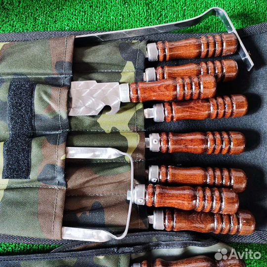 Набор шампуров в чехле, подарки мужчинам