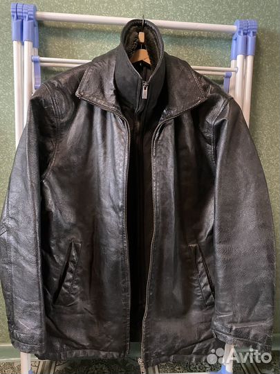 Кожаная куртка мужская 46-48раз