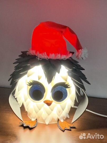 Детский ночник совушка, пингвинёнок