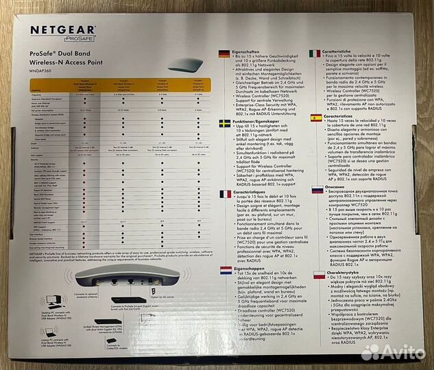 Wi-fi Точка доступа (2.4/5) NetGear ProSafe