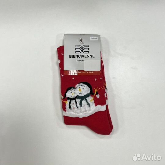 Носки женские мохровые новогодние/Турция