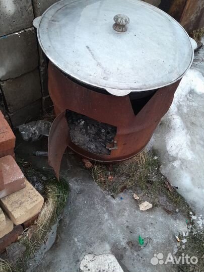 Казан с печкой 120л СССР