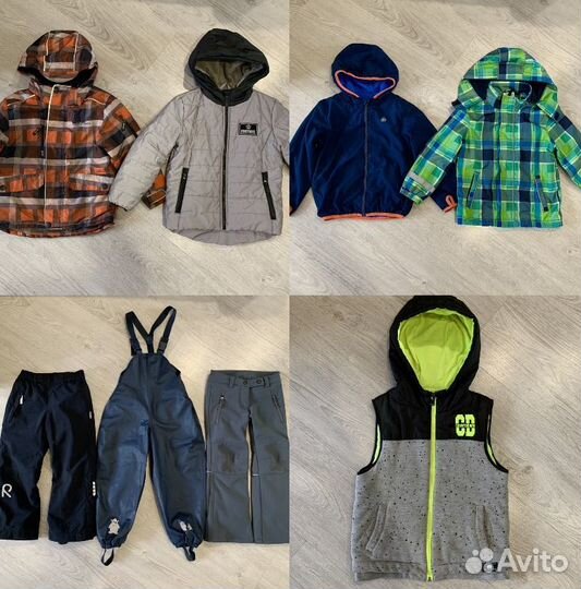 Куртки,ветровки,жилетка,штаны 116