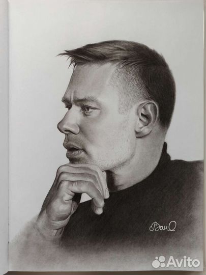 Портрет по фото. Карандаш, масло. Воронеж