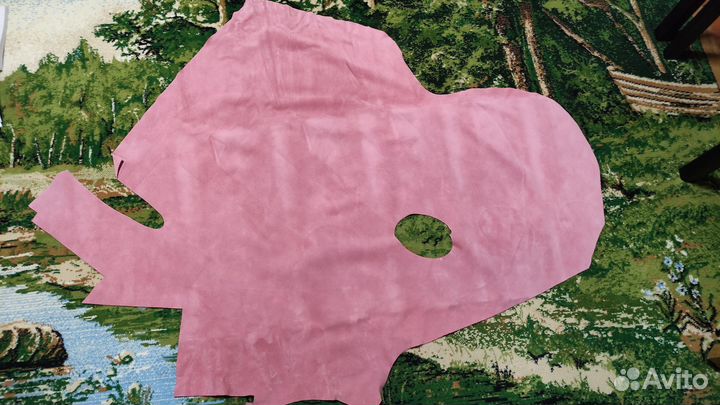 Кусок натуральной замши