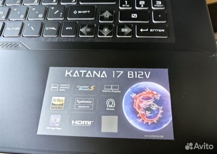 Игровой ноутбук MSI GF76 Katana (B12VGK-274RU)