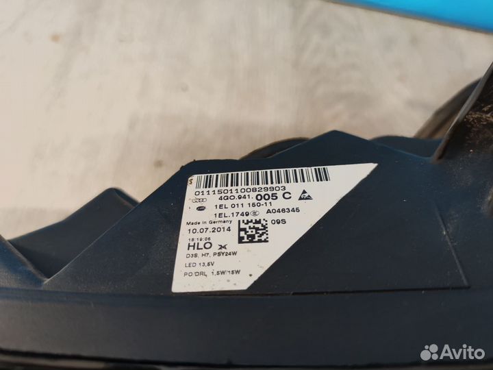 Фара левая Audi A6 4 С7 2011-2018