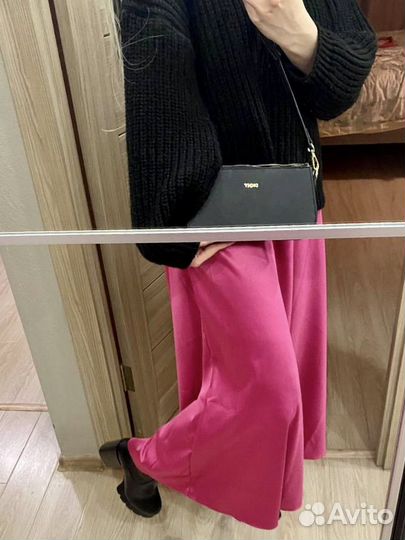 Розовая юбка длинная