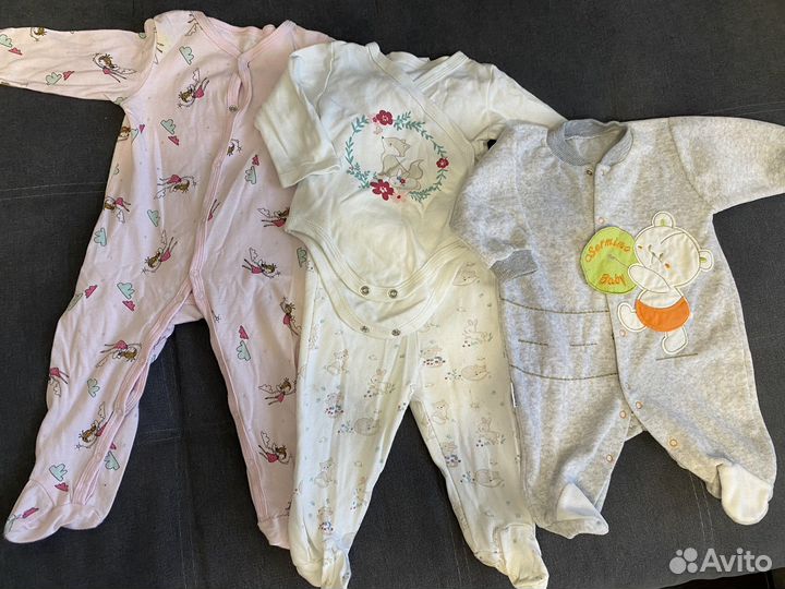Комбинезоны штаны распашонки с 0-4 месяцев