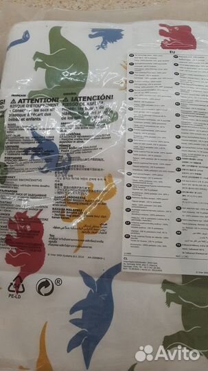 Новый чехол на кресло IKEA поэнг с динозаврами