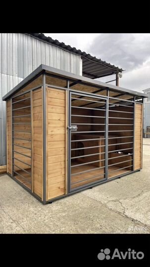 Вольер для собак с утепленной будкой