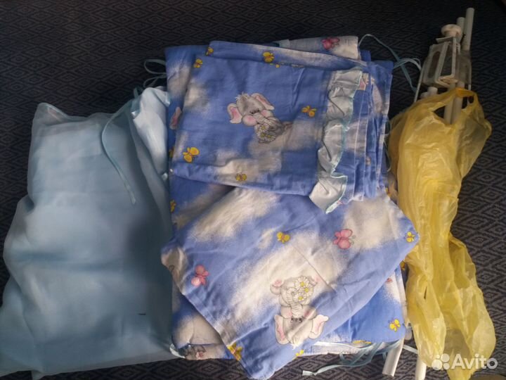 Бортики и балдахин в детскую кроватку