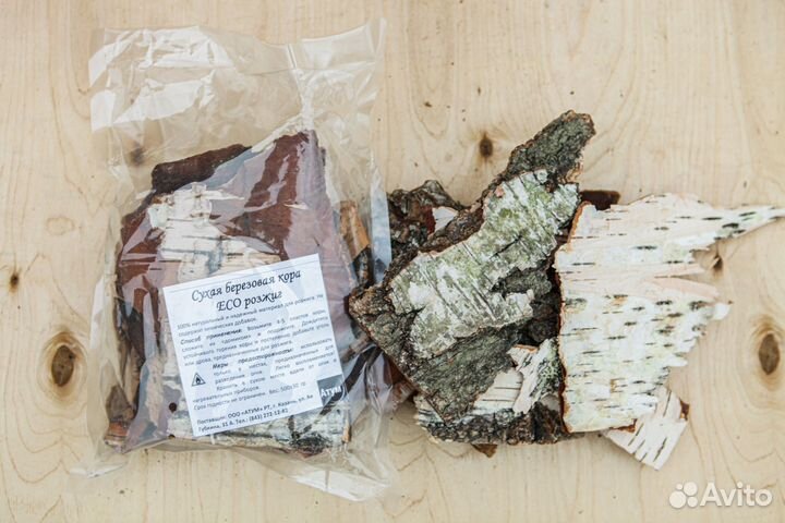 Сухая березовая кора ECO розжиг 0,5 кг