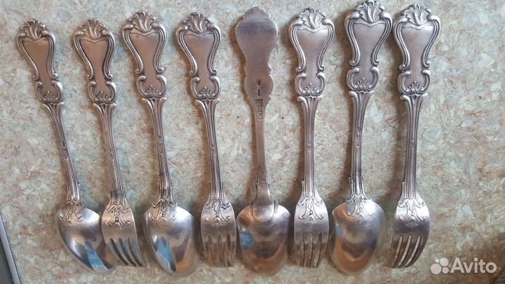 Столовое серебро 84 пр