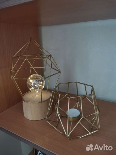 Лампа декоративная и подсвечник