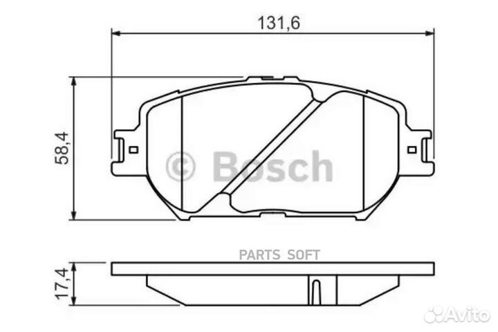 Bosch 0986494418 0 986 494 418 колодки дисковые пе