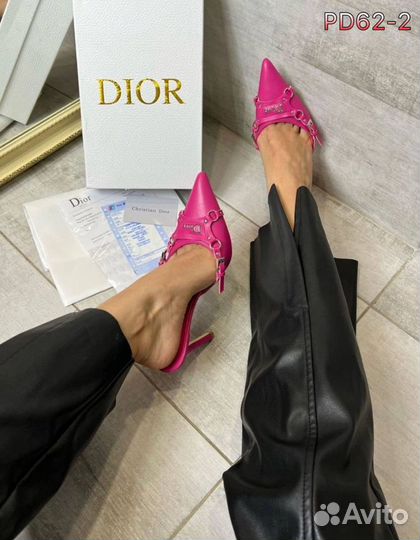 Мюли босоножки dior розовые