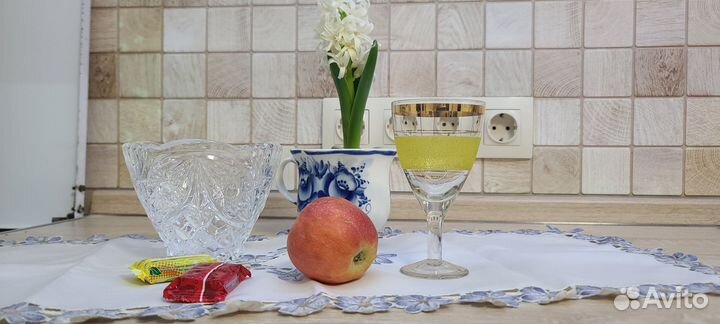 Хрусталь, стекло СССР, конфетница, фужер, бокал