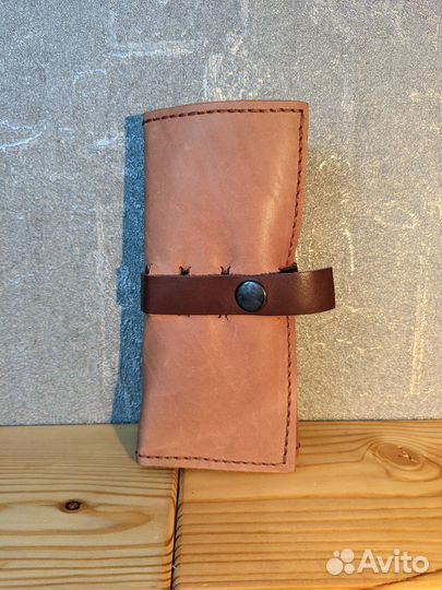 Пенал скрутка из кожи