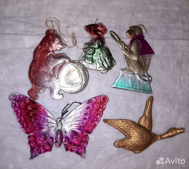 Елочные игрушки СССР картонаж