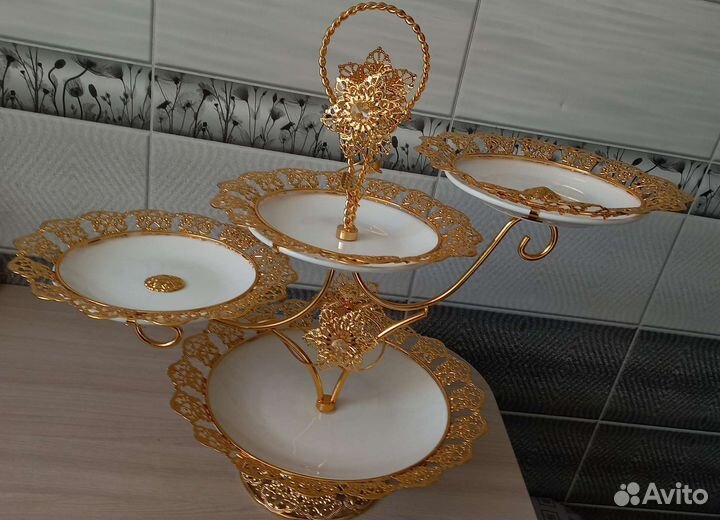 Ваза 4х ярусная этажерка (конфетница, фруктовница)