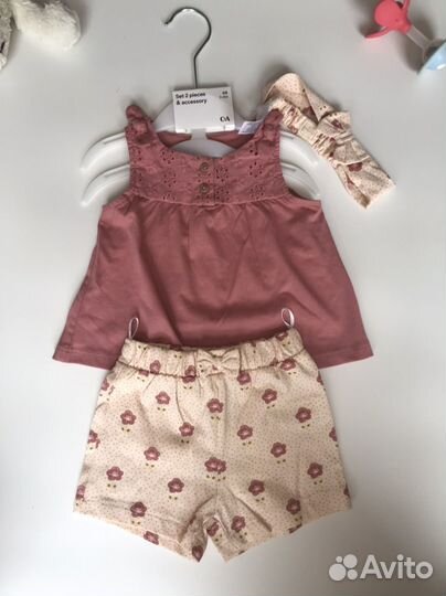 Новый летний комплект на девочку C&A 68